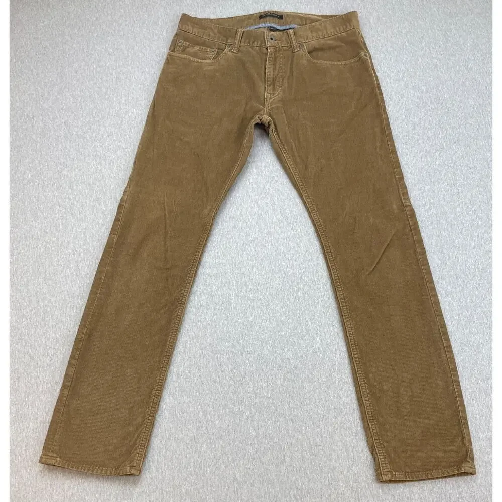 Banana Republic Pants Mens 31 x 32 Brown 100% Pima Cotton Corduroy Slim Straight